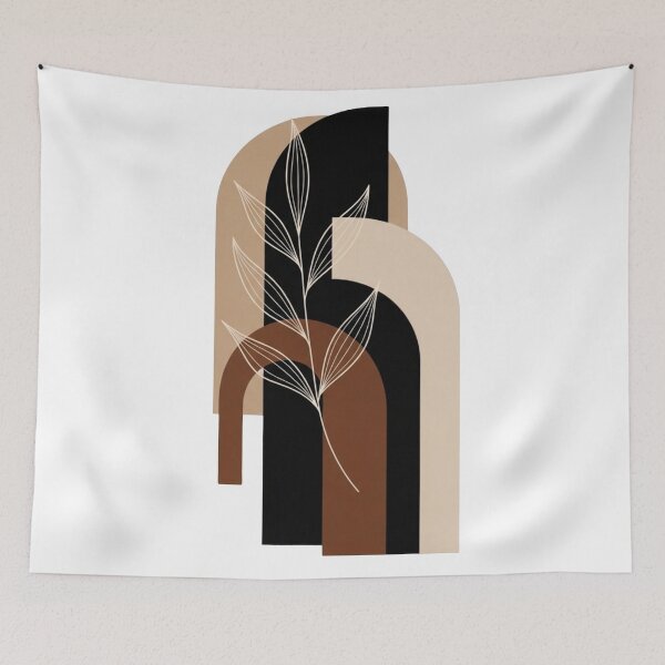 Item preview, Minimalist Neutral Boho Arch Botanical Art designed and sold by Dzblack.