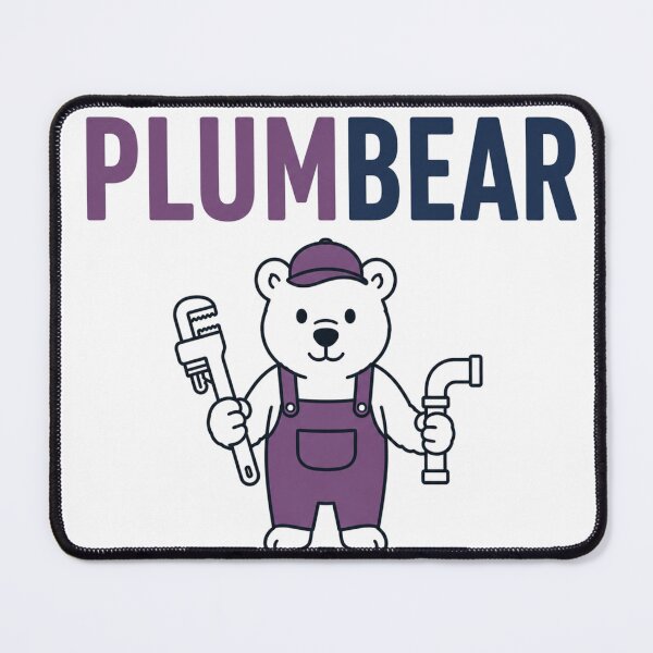 Item preview, Funny Bear Plumber Pun designed and sold by NicramR.