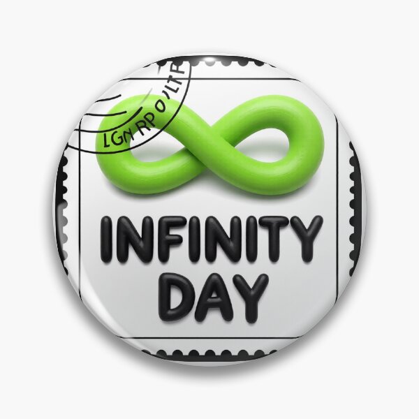 Item preview, Infinity Day August 8th 2 color geometric typographic design designed and sold by SmashingDeals.