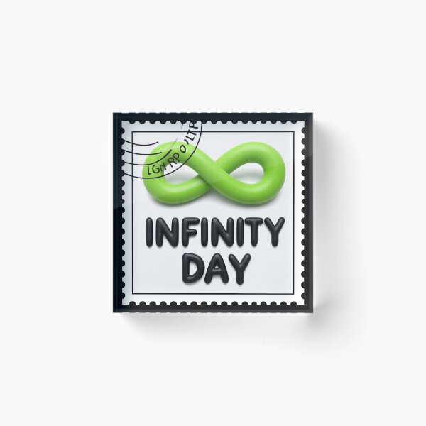 Item preview, Infinity Day August 8th 2 color geometric typographic design designed and sold by SmashingDeals.