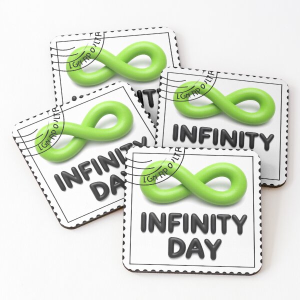 Item preview, Infinity Day August 8th 2 color geometric typographic design designed and sold by SmashingDeals.