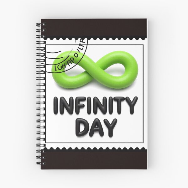 Item preview, Infinity Day August 8th 2 color geometric typographic design designed and sold by SmashingDeals.