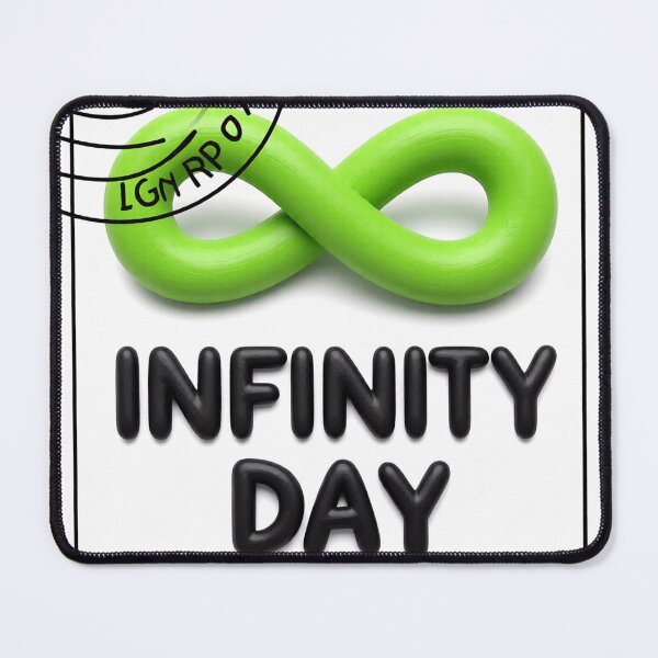 Item preview, Infinity Day August 8th 2 color geometric typographic design designed and sold by SmashingDeals.