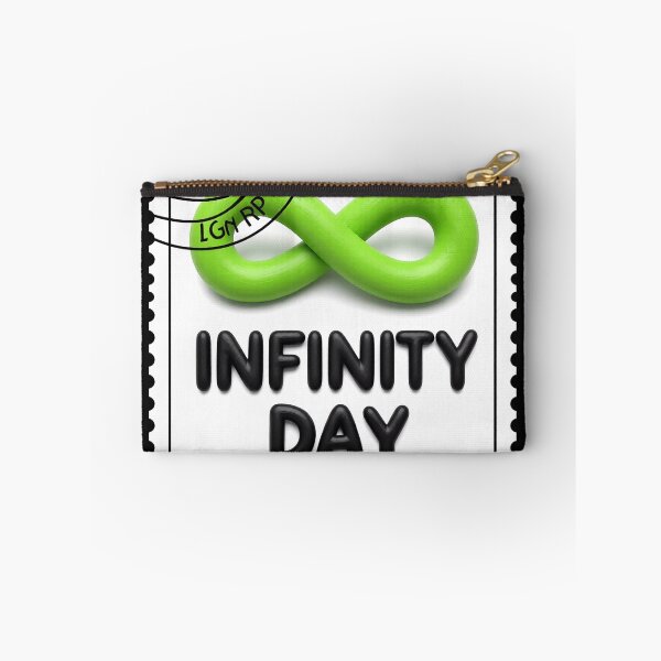 Item preview, Infinity Day August 8th 2 color geometric typographic design designed and sold by SmashingDeals.