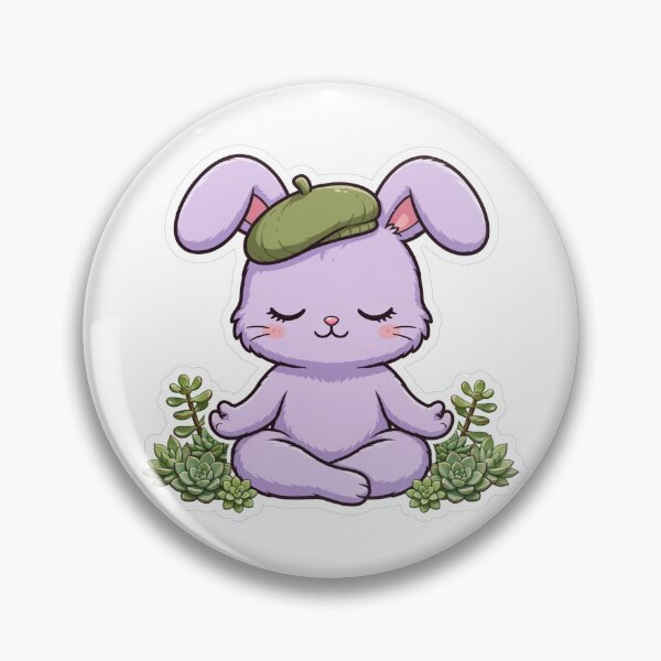 Item preview, Meditating Yoga Bunny with Succulents designed and sold by plottlicht.