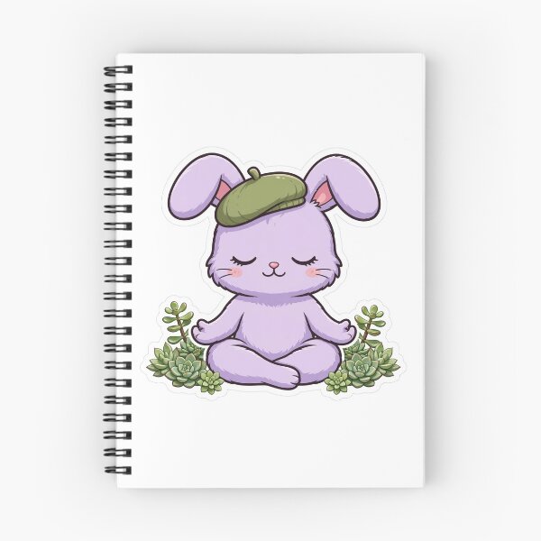 Item preview, Meditating Yoga Bunny with Succulents designed and sold by plottlicht.