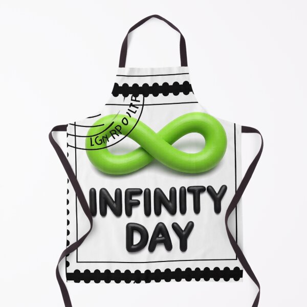 Item preview, Infinity Day August 8th 2 color geometric typographic design designed and sold by SmashingDeals.