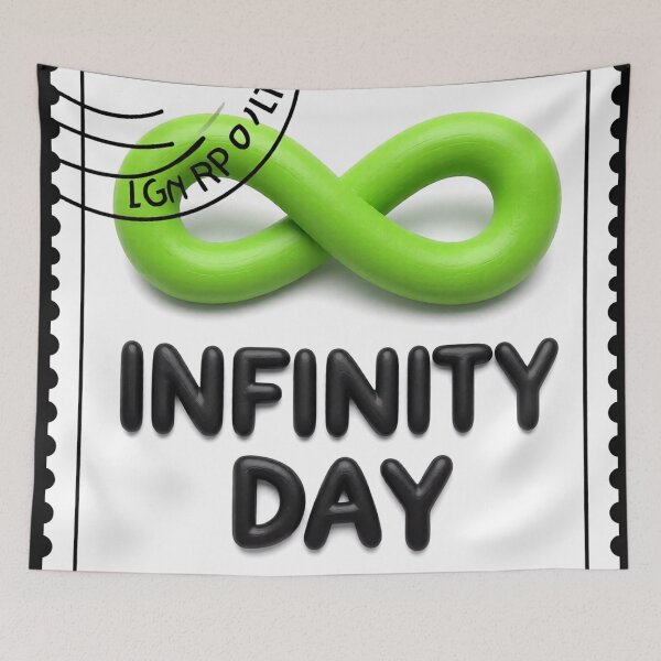 Item preview, Infinity Day August 8th 2 color geometric typographic design designed and sold by SmashingDeals.