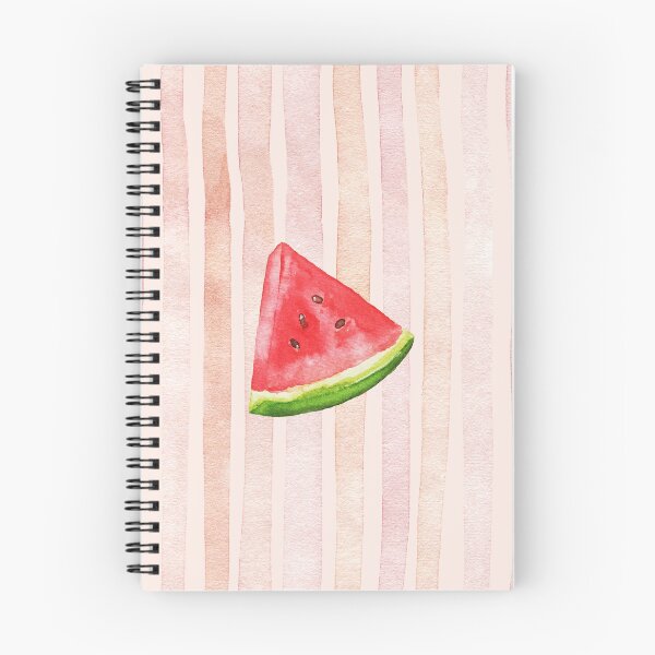Item preview, Watercolor Watermelon Slice on Blush Pink Stripes designed and sold by NOUURRRR.