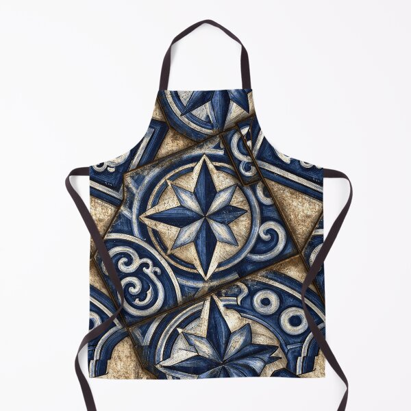 Item preview, Cobalt Blue Majolica Star Pattern Tile designed and sold by Piotrek0001.