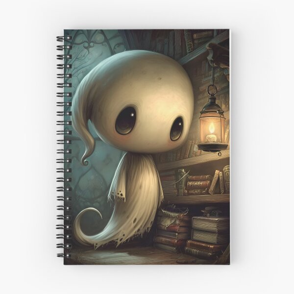 Item preview, Cute Library Ghost | Book Lover Ghost | Gothic Storybook Halloween Art designed and sold by InkAndGloom.