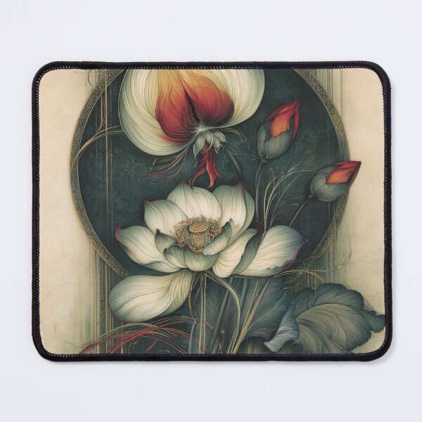 Item preview, Lotus Sanctuary in Gold and Teal designed and sold by bloorose.