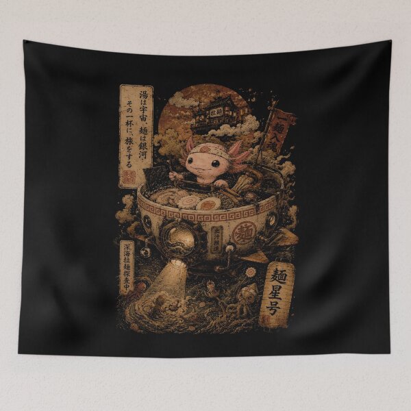 Item preview, Kawaii Ramen Axolotl Ufo designed and sold by SignumShop.