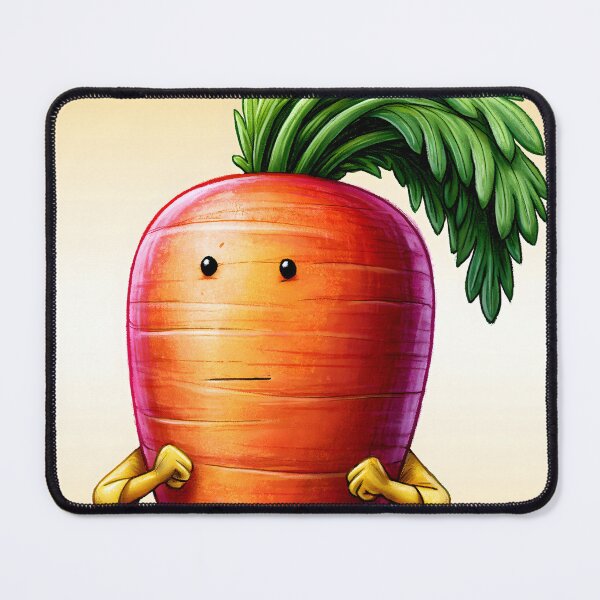 Item preview, Strong Carrot Character Flexing Muscles Cartoon designed and sold by Artessie.