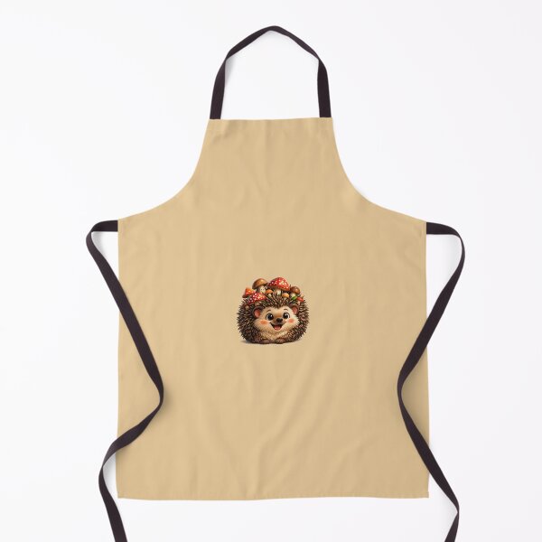 Item preview, A cute hedgehog with mushrooms designed and sold by lafataviola.