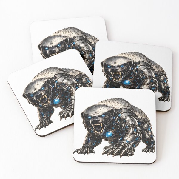 Item preview, Steel Honey Badger V5 | Premium Cybernetic Mechanical Honey Badger | Industrial Steel Beast designed and sold by SteelCoat Studio.