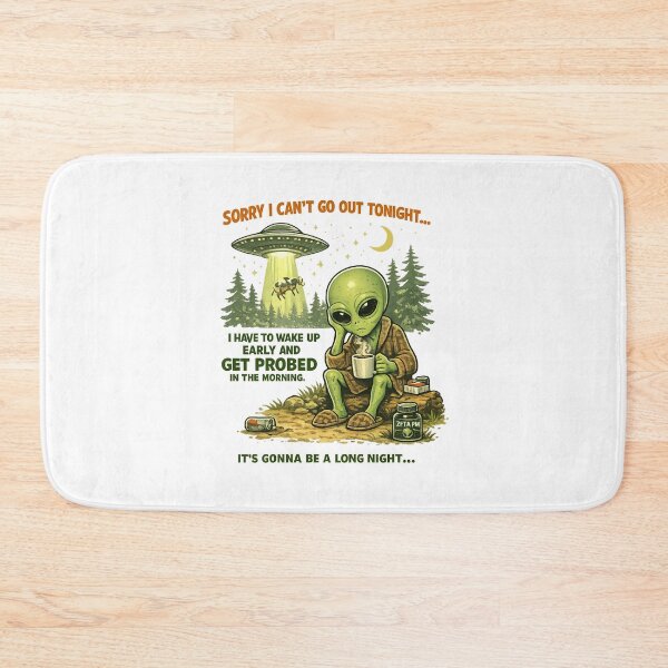 Item preview, Sorry I Can't Go Out Tonight Alien Meme | Funny UFO & Introvert Minimalist Design designed and sold by StickyDelights.