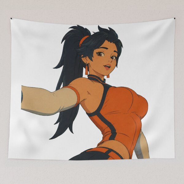 Item preview, Anime Martial Artist Fan Art | Orange Fighter Girl | Classic Western Animation Style designed and sold by  Hollow Moon Studios..
