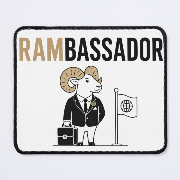 Item preview, Ram Ambassador Funny Animal Pun designed and sold by NicramR.