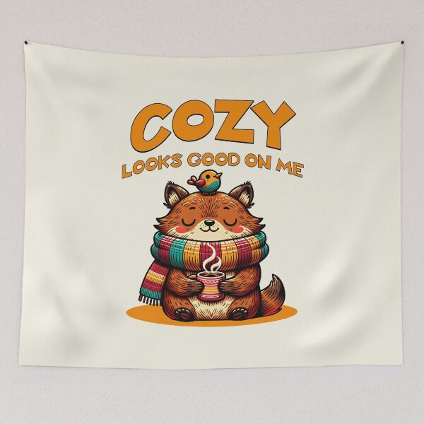 Item preview, Cozy Looks Good on Me Cute Fox designed and sold by Sachie's Studio.