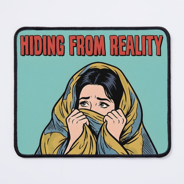 Item preview, Hiding From Reality Minimalist Retro Comic Poster designed and sold by DuckOddity.