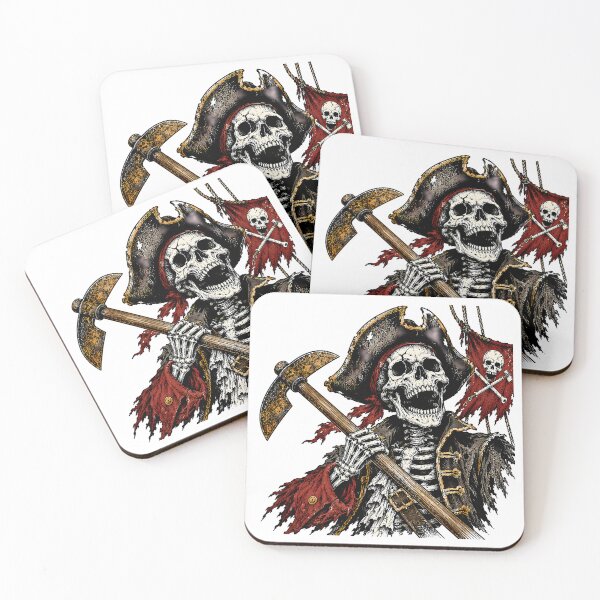 Item preview, Undead Skeleton Pirate Captain Vintage Gothic Halloween designed and sold by chattsuede.