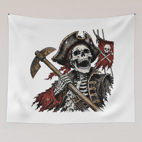 Item preview, Undead Skeleton Pirate Captain Vintage Gothic Halloween designed and sold by chattsuede.