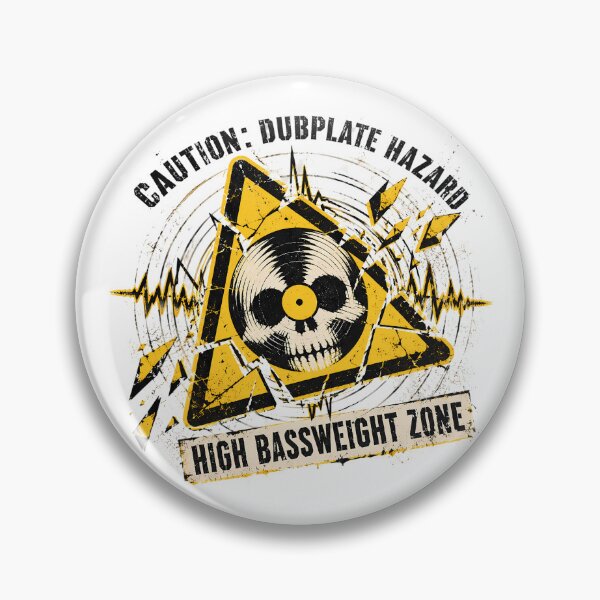 Item preview, Dubplate Hazard Warning Sign Vinyl Skull Grunge designed and sold by chattsuede.
