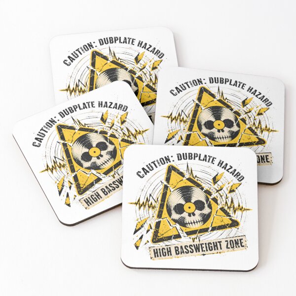 Item preview, Dubplate Hazard Warning Sign Vinyl Skull Grunge designed and sold by chattsuede.