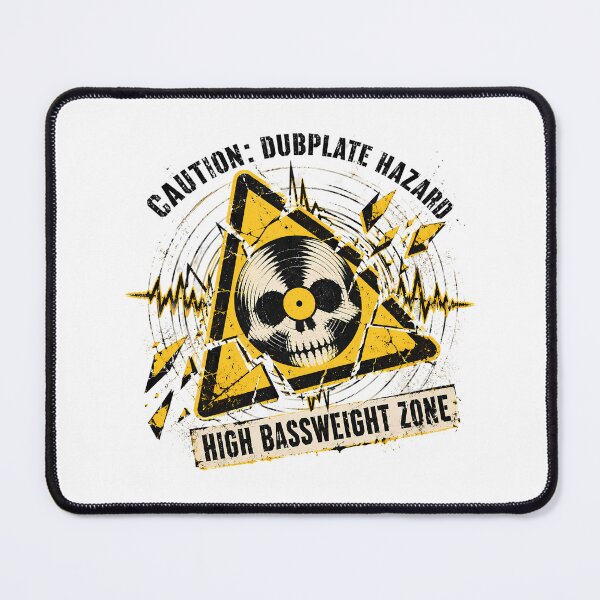 Item preview, Dubplate Hazard Warning Sign Vinyl Skull Grunge designed and sold by chattsuede.