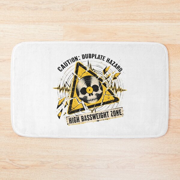 Item preview, Dubplate Hazard Warning Sign Vinyl Skull Grunge designed and sold by chattsuede.
