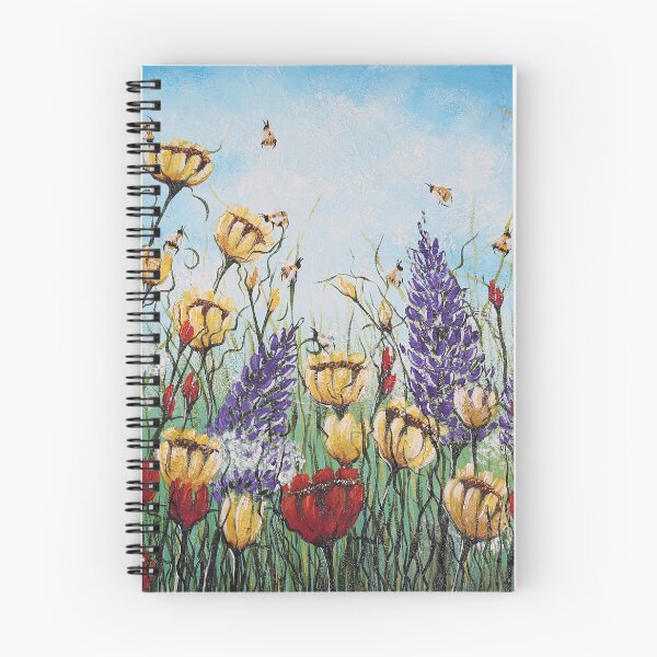 Item preview, English meadow with happy bees designed and sold by Linda Finstad.