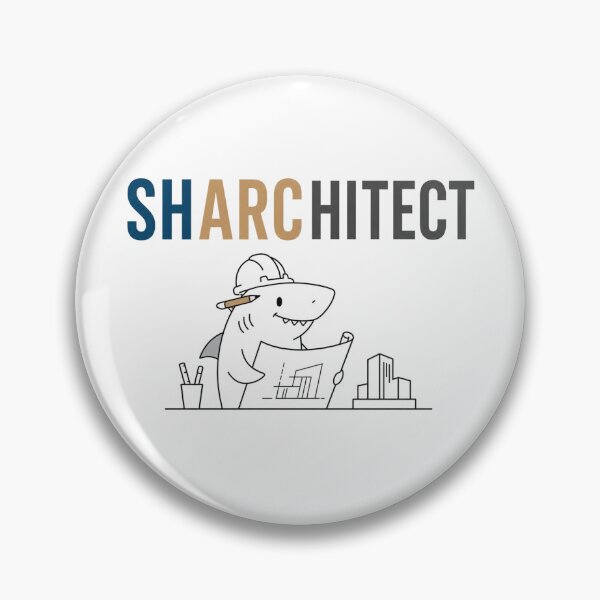 Item preview, Shark Architect Funny Animal Pun designed and sold by NicramR.