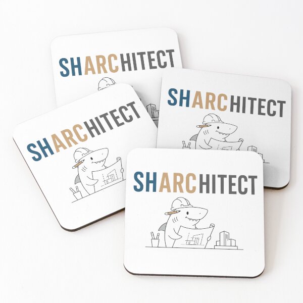 Item preview, Shark Architect Funny Animal Pun designed and sold by NicramR.