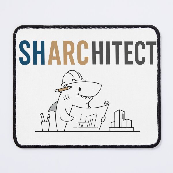 Item preview, Shark Architect Funny Animal Pun designed and sold by NicramR.