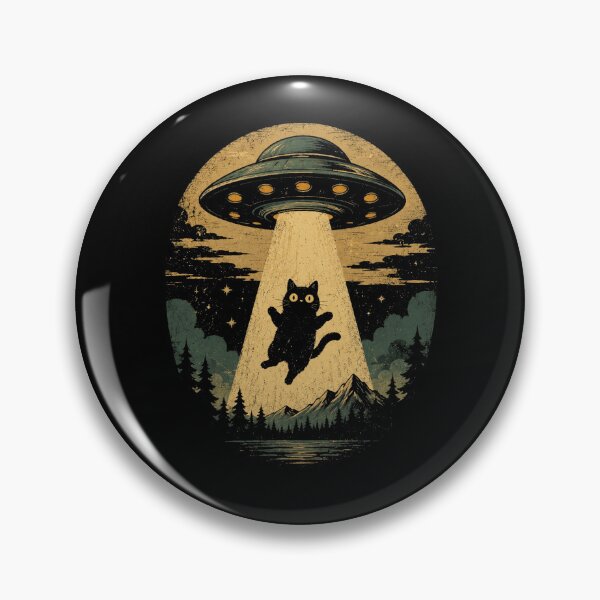 Item preview, UFO Cat Forest Abduction Retro Adventure designed and sold by Moizento.