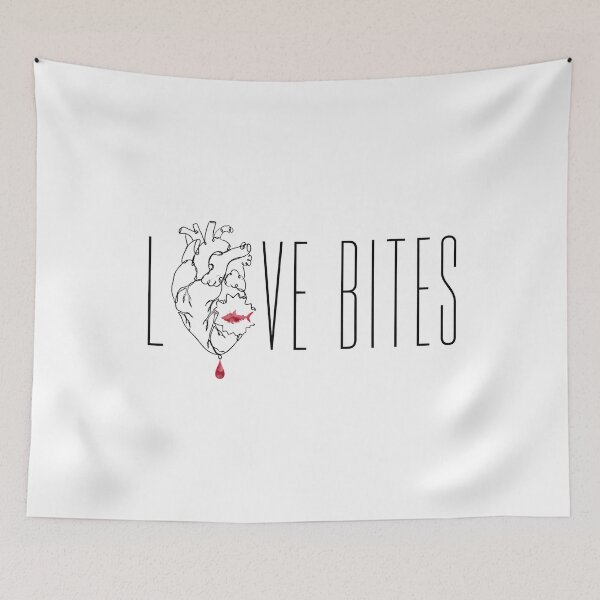 Item preview, Love Bites Anatomical Heart Anti Valentine Shark designed and sold by chattsuede.