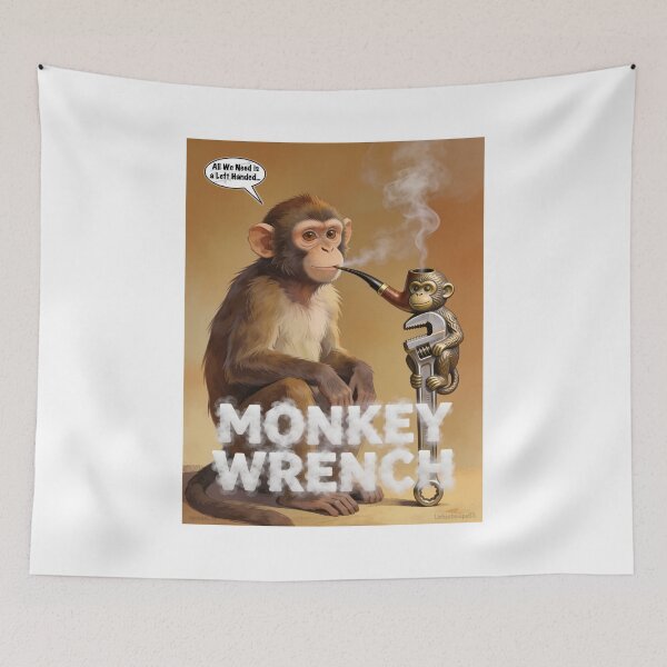 Item preview, Left Handed Monkey Wrench Print designed and sold by Lichentroupe63.