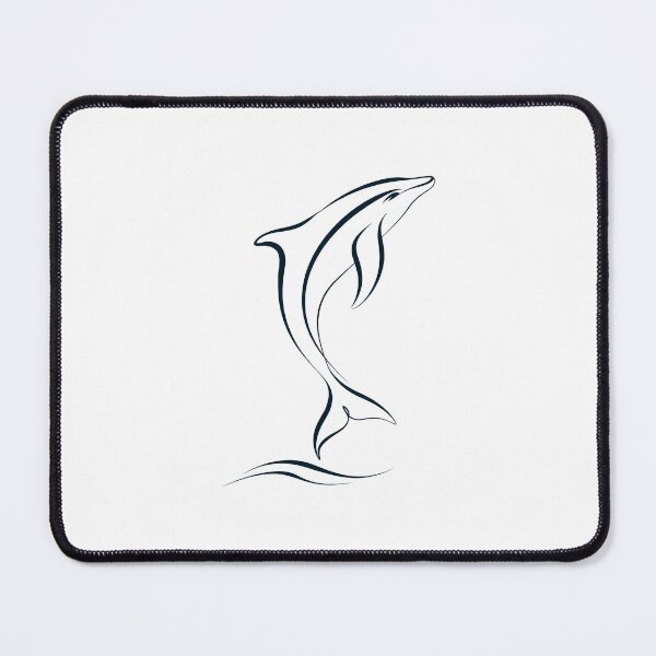Item preview, Elegant Dolphin One Line Art designed and sold by Helenaphotoart.
