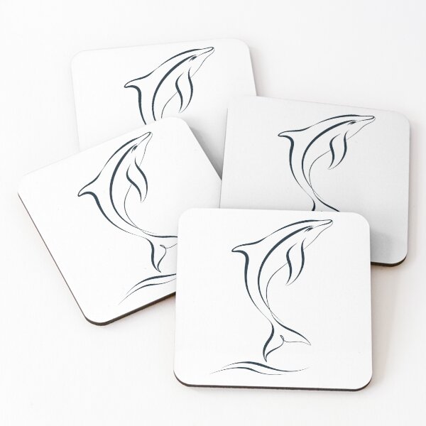 Item preview, Elegant Dolphin One Line Art designed and sold by Helenaphotoart.
