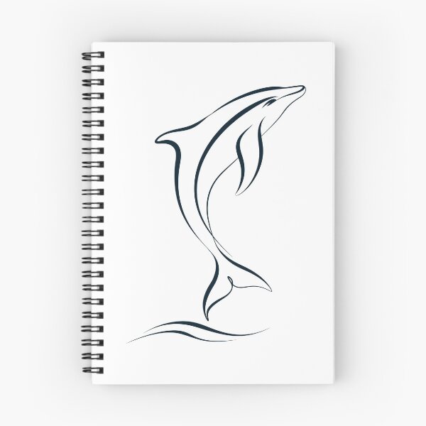 Item preview, Elegant Dolphin One Line Art designed and sold by Helenaphotoart.