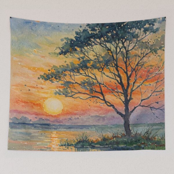 Item preview, Sunset at the lakeshore designed and sold by sid1802.