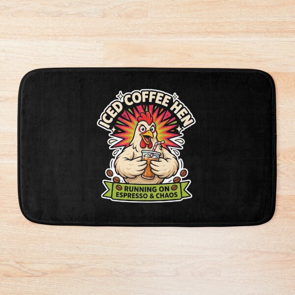 Item preview, Iced Coffee Hen: Running On Espresso & Chaos designed and sold by InkRebelia.