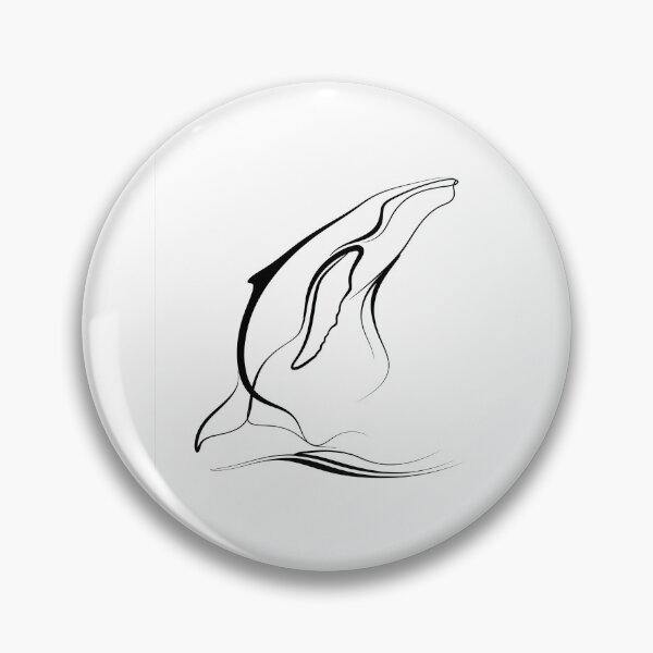 Item preview, Graceful Whale One Line Art designed and sold by Helenaphotoart.