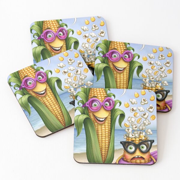 Item preview, Beach Day Corn and Popcorn Fun with Sunglasses designed and sold by Artessie.