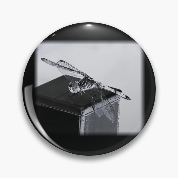 Item preview, Dragonfly on Rusty Railing - Black and White designed and sold by HauntedOpera.