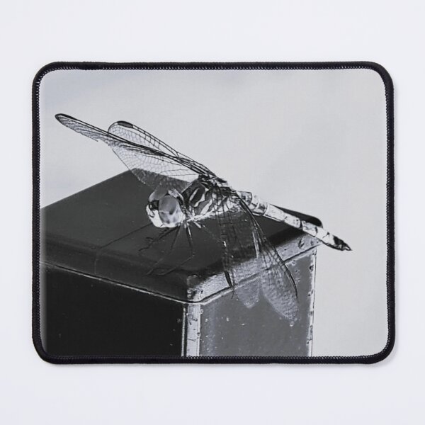 Item preview, Dragonfly on Rusty Railing - Black and White designed and sold by HauntedOpera.