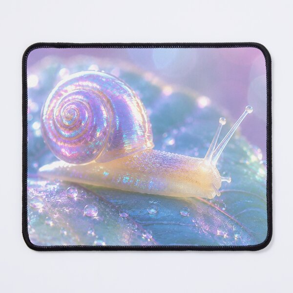 Item preview, Dreamy Crystal Snail on Dew Leaf designed and sold by aurelixagency.