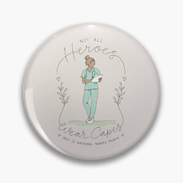 Item preview, Nurse Line Drawing Not All Heroes Wear Capes designed and sold by MaddiLoppnow.