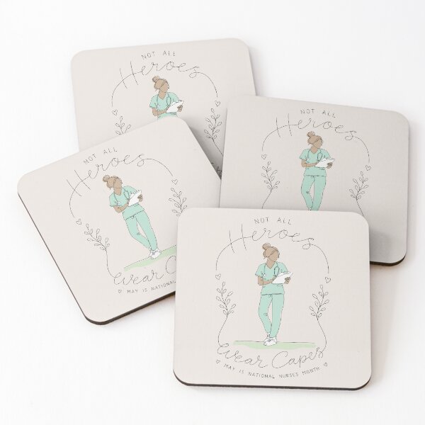 Item preview, Nurse Line Drawing Not All Heroes Wear Capes designed and sold by MaddiLoppnow.
